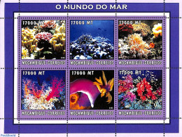 Mozambique 2002 Corals 6v M/s, Mint NH, Nature - Corals - Mosambik