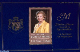 Liechtenstein 2022 Fürstin Marie S/s, Mint NH, History - Kings & Queens (Royalty) - Nuovi