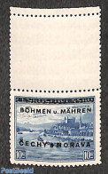 Bohemia & Moravia 1939 10kr With Empty Field Tab On Top, Mint NH, Transport - Ships And Boats - Ungebraucht