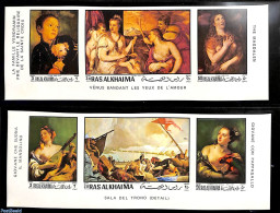 Ras Al-Khaimah 1970 Paintings 6v, Imperforated, Mint NH, Art - Paintings - Ra's Al-Chaima