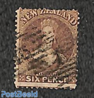 New Zealand 1864 Six Pence, Used, Used Stamps - Oblitérés