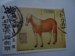 TAIWAN   USED   STAMPS  ANIMALS HORSES - Paarden