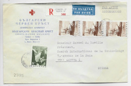 BULGARIA  SOLO LETTRE COVER REC AVION RED CROSS SOFIA 1969  TO RED CROSS GENEVE CROIX ROUGE - Briefe U. Dokumente