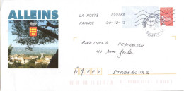 France Entier-P Obl Yv:3417-E2 Marianne De Luquet RF (TB Cachet à Date) Alliens 30-12-2013 - Prêts-à-poster:Overprinting/Luquet