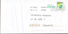 France Entier-P Obl (5060) Feuille De Chêne Lettre Verte 20g (Lign.Ondulées & Code ROC) 37580A 22-11-11 B2J/11U310 - Prêts-à-poster:  Autres (1995-...)