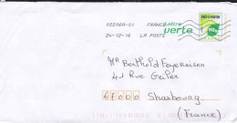 France Entier-P Obl (5060) Feuille De Chêne Lettre Verte 20g (Lign.Ondulées & Code ROC) 02206A-1424-12-16 B2J/11U444B - Prêts-à-poster:  Autres (1995-...)