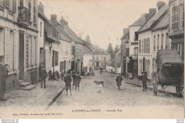 D17-62) AVESNES LE COMTE - GRANDE RUE   - (ANIMEE - PERSONNAGES - 2 SCANS) - Avesnes Le Comte