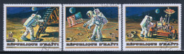 Haiti 1973 Mi# Not Listed - Unofficial Set Of 3 Used - Apollo / Space - Nordamerika