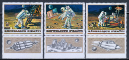 Haiti 1973 Mi# Not Listed - Unofficial Set Of 3 Used - With Ill. Margins - Apollo / Space - America Del Nord