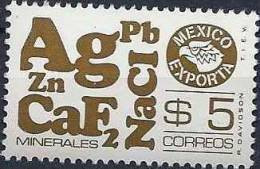 1978 MEXIQUE 861** Exportations,Minéraux, Symbole, Issu De Série - Messico