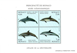 Monaco Bloc N** Yv:56 Mi:54 Cétacés De La Méditerranée (Thème) - Ballenas