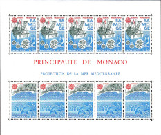 Monaco Bloc N** Yv:34 Mi:32 Europa Protection De La Méditerrannée (Thème) - 1986