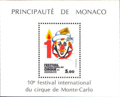 Monaco Bloc N** Yv:29 Mi:27 10.Festival International Du Cirque (Thème) - Circus