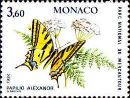 Monaco Poste N** Yv:1424 Mi:1628 Parc National Du Mercantour Papilio Alexanor (Thème) - Vlinders