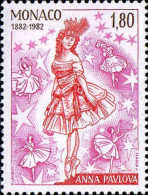 Monaco Poste N** Yv:1345 Mi:1554 Anna Pavlova Ballerine (Thème) - Baile