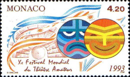 Monaco Poste N** Yv:1869 Mi:2114 10.Festival Mondial Du Théatre Amateur (Thème) - Théâtre