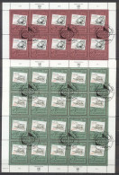 Nations Unies  Genève   338/339  En Feuille De 20   Ob   TB   Timbre Sur Timbre  Cote 68 Euro   - Used Stamps