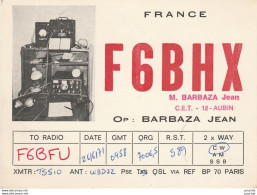 F17- QSL -  CARTE RADIO AMATEUR - F6BHX - OP: BARBAZA JEAN - VERDUN -  - Radio Amateur