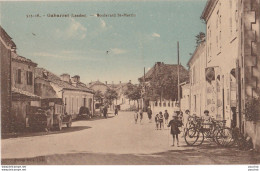  F19- 40) GABARRET (LANDES) BOULEVARD SAINT MARTIN -(ANIMEE - PERSONNAGES - VILLAGEOIS -2 SCANS) - Gabarret