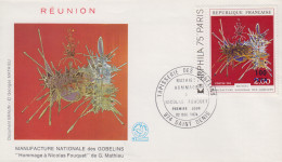 Enveloppe  FDC   1er  Jour   REUNION   Oeuvre  De  MATHIEU   SAINT   DENIS   1974 - Otros & Sin Clasificación