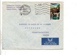 CAMBODGE SEUL SUR LETTRE POUR LA FRANCE 1965 - Camboya