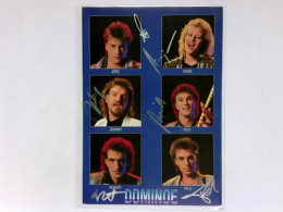 Signierte Autogrammkarte Von Dominoe (Gesangsgruppe) - Unclassified