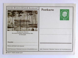 Postkarte: Messegelände Hannover. Das Idyllisch Gelegene Hauptrestaurant Mitte Im Gartenpark Von Hannover - Unclassified
