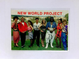 Signierte Autogrammkarte Von New World Project (Gesangsgruppe) - Non Classés