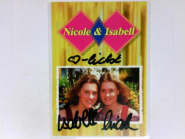 Signierte Autogrammkarte Von Nicole & Isabell (Gesangsduo) - Ohne Zuordnung