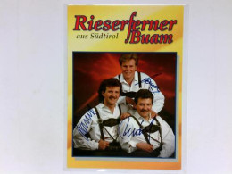 Signierte Autogrammkarte Von Rieserferner Buam Aus Südtirol (Volksmusik) - Non Classificati