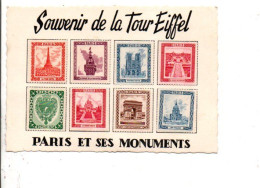 SERIE VIGNETTES ERRINOPHILES PARIS ET SES MONUMENTS - Tourism (Labels)