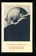 AK Kopf Von Otto Von Bismarck Hinter Einer Wolke  - Historische Persönlichkeiten