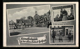 AK Solingen-Gräfrath, Festpostkarte Heimatfestspiele, Szenen Aus Die Grimme Wittib  - Solingen