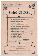 Chansons Variees De Andre Chenal - Partitions Musicales Anciennes