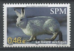 SPM MIQUELON 2002 N° 782 ** Neuf MNH Superbe C 2 € Animaux. Animals Lièvre Arctique Faune - Nuevos