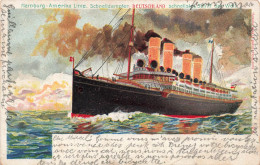 TRANSPORTS - Bateau - Amerika Linie - Schnelldampfen Deutschland - Hamburg - Carte Postale Ancienne - Sonstige & Ohne Zuordnung