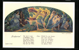 Künstler-AK Sign. V. Hofmann: Gemälde In Auerbachs Keller, Euphorion  - Fairy Tales, Popular Stories & Legends