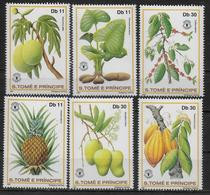 ST THOME ET PRINCE    N° 653/58  * * ( Cote 15e ) Fruits Plantes Ananas Mangue Café Thé - Fruits