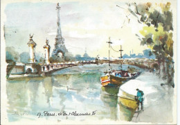 [75] Paris > Paris Le Pont Alexandre III Collection Aqua Pictura Aquarelle - Loten, Series, Verzamelingen