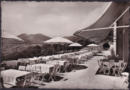 AK Gernsbach, Schloß Eberstein, Große Süd Terrasse, Sonnenschirme, Gelaufen 1956 - Gernsbach