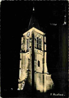 91 - Massy - Clocher De L'Eglise Sainte Madeleine - Vue De Nuit - Carte Dentelée - CPSM Grand Format - Flamme Postale -  - Massy