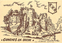 27 - Conches En Ouche - Le Donjon - Graphismes De France - Blasons - Art Dessin - Editions Les Productions P.M.C. Saint  - Conches-en-Ouche