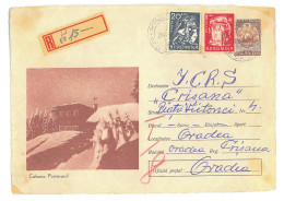 IP 64 - 01001l-a Mountain COTTAGE Postavarul, Romania - REGISTERED Stationery - Used - 1964 - Ganzsachen