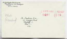 GROENLAND LETTRE COVER THULE APO POSTAGE PAID PORT PAYE TO GLAM - Cartas & Documentos