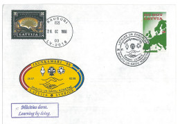 SC 47 - 1205 LATVIA, Scout - Cover - Used - 1996 - Lettres & Documents