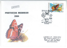 CV 18 - 597 BUTTERFLY, Romania - Cover - Used - 2004 - Brieven En Documenten