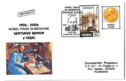 CV 18 - 403 SANTIAGO RAMON Y CAJAL, Nobel Prize In Medicine, Romania - Cover - Used - 2006 - Covers & Documents