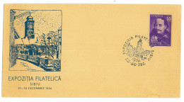CV 18 - 3208 SIBIU, Expozitia Filatelica, Special Cancellation, Romania - Cover - Used - 1956 - Briefe U. Dokumente