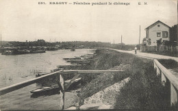 D4824 ERAGNY Péniche Pendant Le Chômage - Eragny