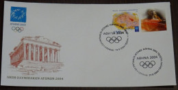 Greece 2004 Olympic Flame Closing Ceremony Unofficial Cover - FDC